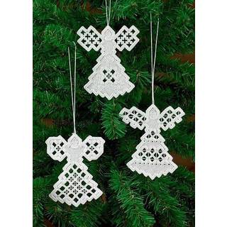 Broderikit Julehardanger Broderikit med et fint julemotiv Lav dine helt egne julehardanger med dette nydelige kit Englene har målene 9 x 11 cm.