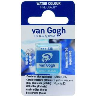 van Gogh akvarelfarve half pan – Cerulean Blue Phthalo 535