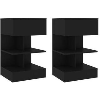 sengeborde 2 stk. 40x35x65 cm betongrå