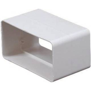 Flad Samlemuffe til kanal 55 x 110mm Hvid PVC
