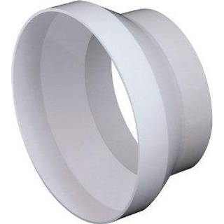 Rundkanal reduktionsstykke Ø 125 / 100 mm Hvid PVC