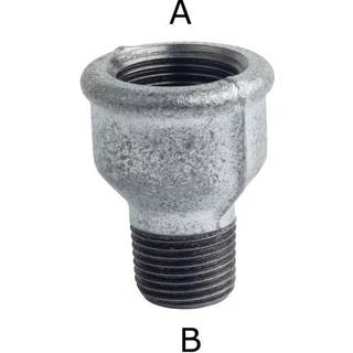 +GF+ spidsmuffe galvaniseret 2 1/2 - 1 1/2'' muffe - nippel