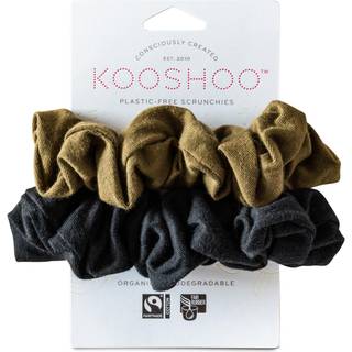 Hår scrunchie Black Olive - øko & plastikfri - 2 stk. - KooShoo