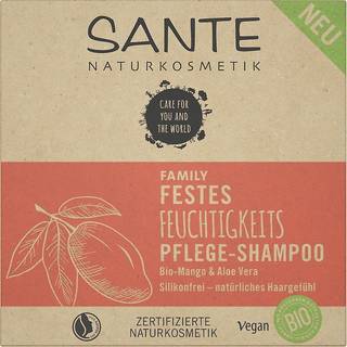 Sante Naturkosmetik Hårpleje Shampoo Plejende og fugtgivende shampoobar med økologisk mango & aloe vera 60 g (883,00 kr / 1 kg) - 60 g