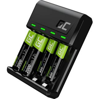 Green Cell GC VitalCharger + 2xAA 2000mAh & 2xAAA 800mAh Batterier