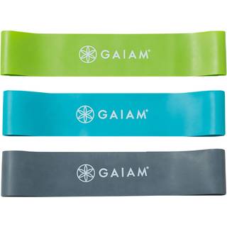 Gaiam Restore Mini Band Kit s?t med 3 lette medium tunge kroppens loop -modstandsb?nd til ben og booty?velser og tr?ning 12 """" x 2 """" b?nd