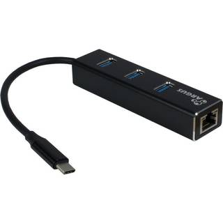 Inter-Tech Argus IT-410 USB hub - 3 ports - Sort