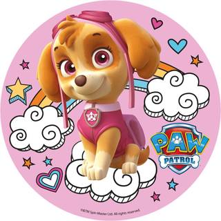 Vaffelpapir Paw Patrol Skye på regnbue sukkerfri Ø20 cm