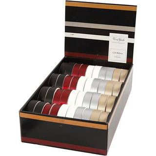 Kvalitets gavebånd 18 mm - 40 m, assorterede farver