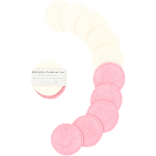 Pargaard Genbrugelige Rondeller Naturhvide og Rosa   10 stk.