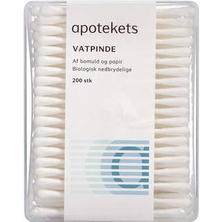 Apotekets Vatpinde papirvatpinde til rensning af øre næse og navle 200 stk.
