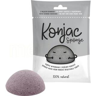 The Konjac Sponge Face Til Fedtet og Uren hud, Sort (1 stk)