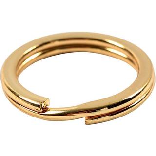 Forgyldt Splitring 15 mm - 15 stk. til Smykkedesign