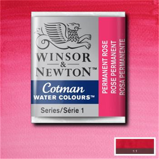 Winsor & Newton Cotman akvarelfarve half pan – Permanent Rose 502