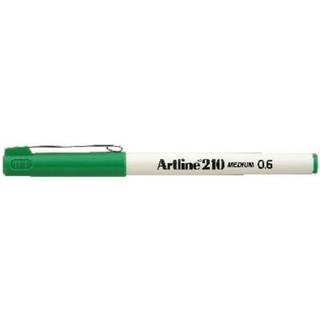 Fineliner 210 M 0.6 grøn, Artline EK-210 green, 12stk