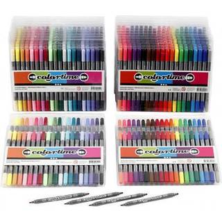 Colortime Dobbelttusch, streg 2,3+3,6 mm, standardfarver, suppleringsfarver, 24 pk./ 1 pk.