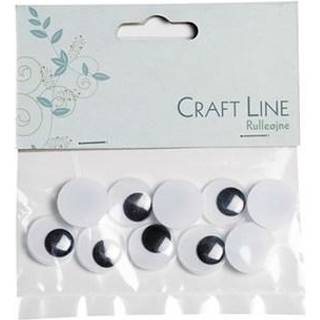 Craft Line Rulleøjne 16 mm, 10 stk 10 stk rulleøjne fra Craft Line. Rulleøjnene måler 16 mm og har en rund form. Flad bagside til pålimning.
