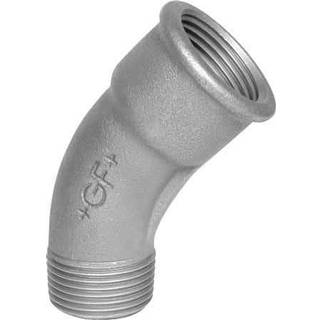 +GF+ lang bøjning 45° sort 3/4'' muffe-nippel