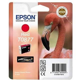Epson T0877 C13T08774010 Rød Blækpatron, 925 sider