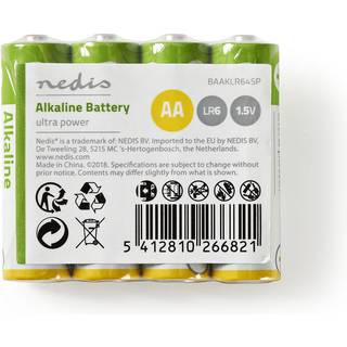 Nedis Alkaline Batteri AA | 1.5 V DC | 4-krympepakning