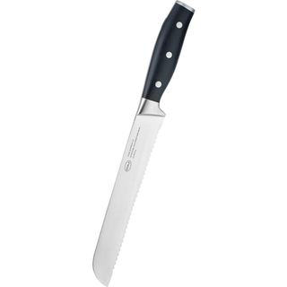 Rösle Tradition Brotmesser 20 cm - CVM-Messerstahl mit POM-Kunststoffgriff - Braun,Silber
