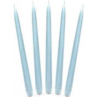10 stk Elegante Himmelblå Antiklys (24 cm) – Skab Magi og Hygge til Din Fest