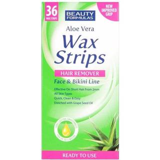 Beauty Formulas Aloe Vera Bikini Line Wax Strips - 36 stk