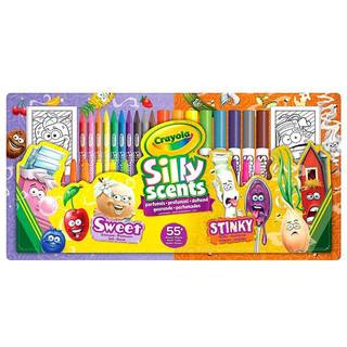 Crayola: Sæt med duftende skriveredskaber og karakterkort - 55 dele