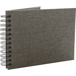 Focus Base Line Canvas Wire-O 23x17 Grey w. black sheets - Fotoalbum