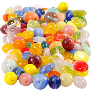 Assorterede Glasperler til Smykkefremstilling 350g