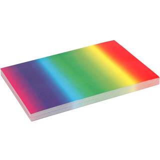 Regnbuekarton A4 - 100 ark, 180 g til kreative projekter