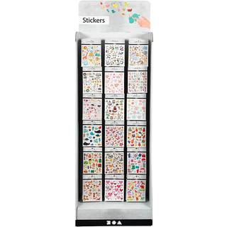 Gulvdisplay med stickers, H: 1500 mm, D: 250 mm, B: 580 mm, 432 enh./ 1 pk.