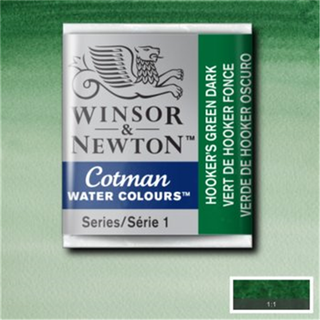 Winsor & Newton Cotman akvarelfarve half pan – Hookers Green Dark 312