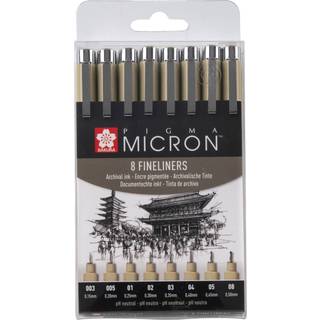 Pigment Liner Sakura Pigma Micron Fineliner Set - Schwarz