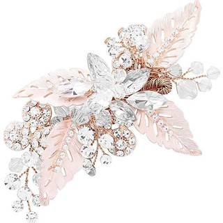 Jon Richard Jon Richard Rose Gold Molly Leaf And Navette Circle Clip