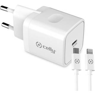 Celly USB-C oplader - PD 20W + Lightning kabel - 1 m