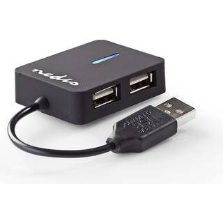 Nedis UHUBU2410BK - hub - 4 ports USB hub - 4 ports - Sort