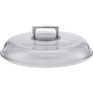 Rösle Silence Hochraum-Glasdeckel 24 cm - Borosilikatglas - Silber,Transparent