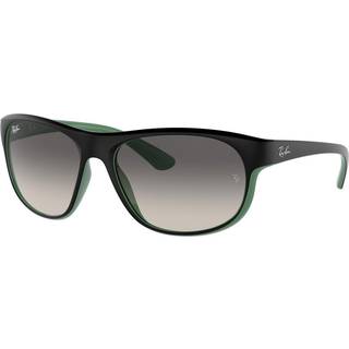 Ray - Ban Unisex RB4351 656811 Solbriller Plast Sort Grå Firkantet Normal Skygge