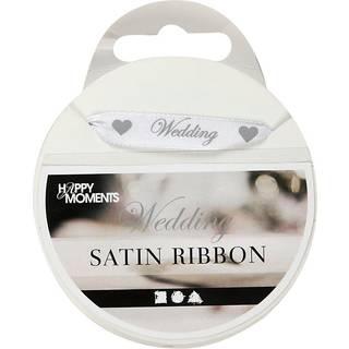 Hvid Satinbånd 10 mm x 8 m - Elegant til Dekoration