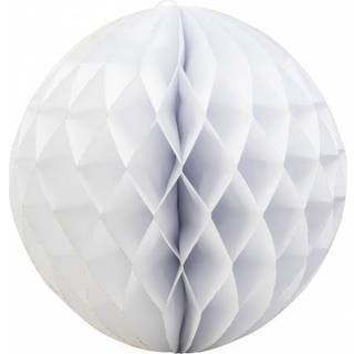 Harmonika Kugler 8 cm Hvide - 10 stk. Festpynt