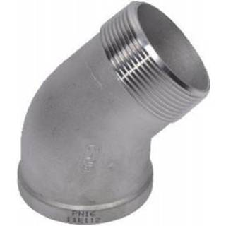 Vinkel 45° 1.4408, 20 bar 1/4 muffe/nippel