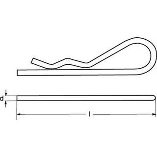 4,0mm galv Fjedersplit type L