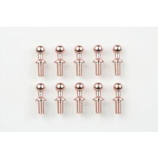 Alu. 4mm ball connect. 10stk Pink