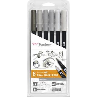 ABT Dual Brush Pen-Set Gray Colours
