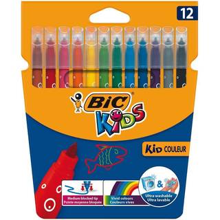 Bic Kids Kid Couleur Felt tip farvel?gningspenner - Assorterede farver pap tegnebog p? 12