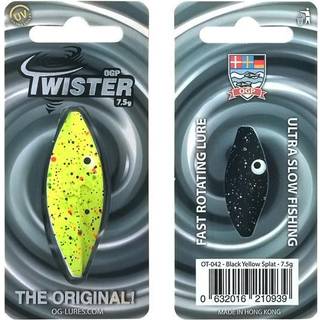 OG Lures Twister Gennemløber - Black/Yellow Splat