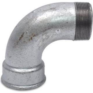Georg Fischer lang bøjning 90° galvaniseret 2'' muffe-nippel