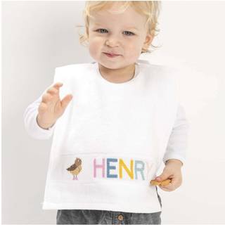Stickpackung Lätzchen Tiere & Alphabet - Weiß