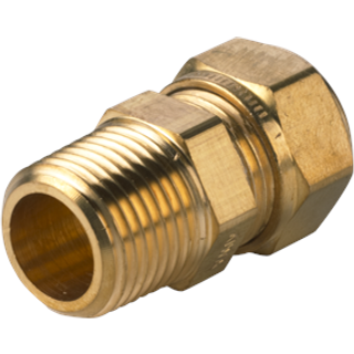 Overgang 1/2" - 22 mm med nippel Kompressions Fittings